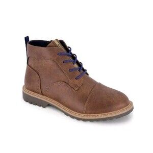 New Kenneth Cole Toddler Boys Pace Deal Chukka Brown Dress Boots Sz 13c